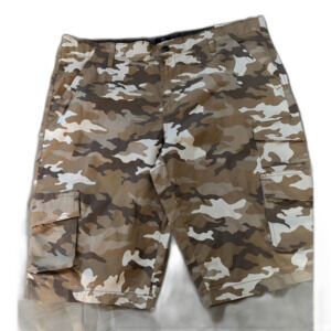 New With Tags George Size 40 x 14 Cargo Camouflage Shorts Cotton/Spandex